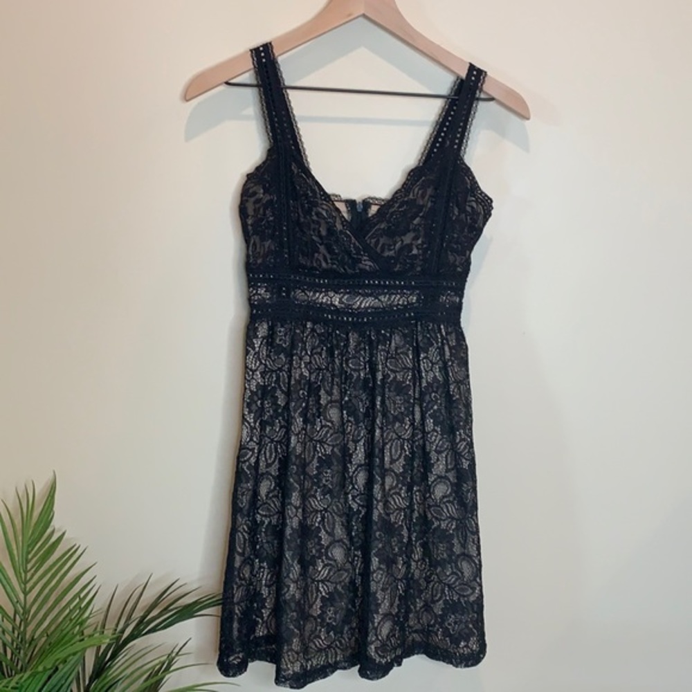 BAR III black lace dress